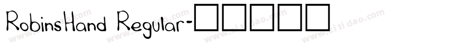 RobinsHand Regular字体转换